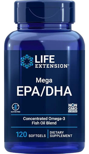 Life Extension Mega Epa / Dha - Promueve La Salud Del Corazó