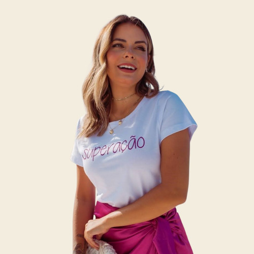 T-shirt Blusa Feminina Tee Algodão Palavras Positividade