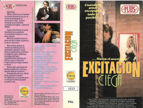 Excitacion Ciega Vhs Blind Vision Robert Vaughn 1990