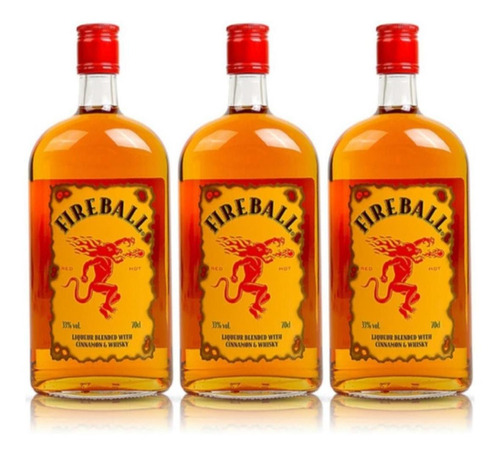 Whisky Fireball Cinnamon X3 750ml Whiskey - Fullescabio