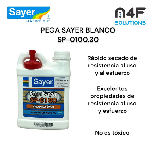 Pegamento Blanco Pega Sayer Sp-0100.30 1 Pza