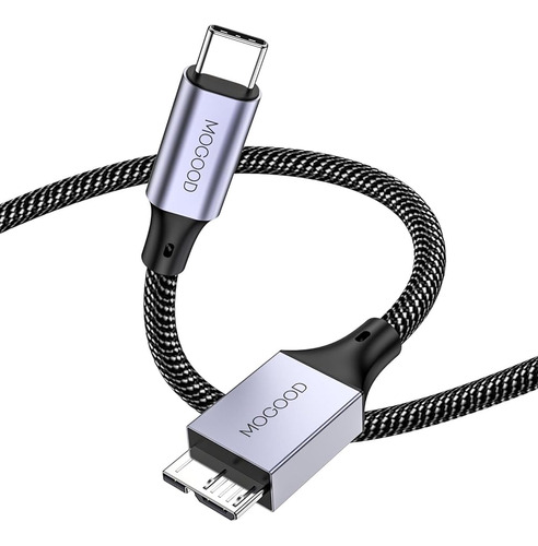 Cable De Disco Duro Mogood Micro B A Usb C 1.5 Ft Usb C A Mi