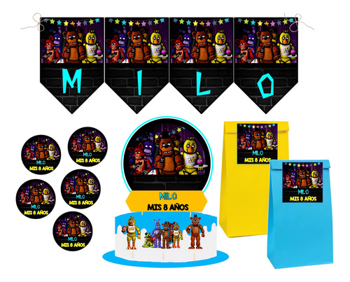 Cotillon Personalizado Freddy Fazbear 25 Invitados