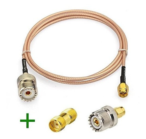 Superbat Rf Coax Sma Macho A Uhf Hembra So-239 Cable 2pcs Sm