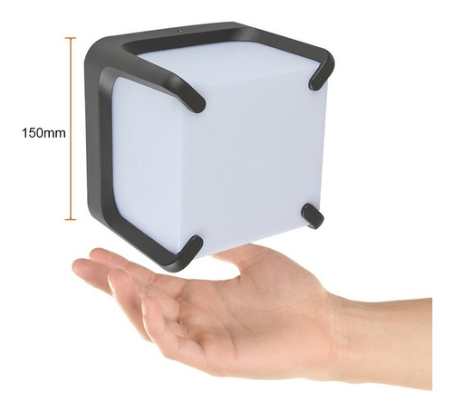 Imagen 7 de 7 de Lámpara Para Muro Exterior, Gris 10w, Luz Cálida Tecnolite