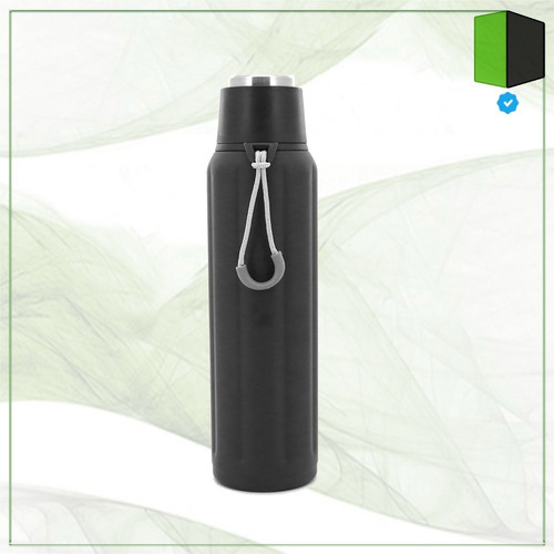 Imagen 2 de 5 de Termo Acero Inoxidable Doble Capa Frio Calor Mate Agua 750ml Color Negro