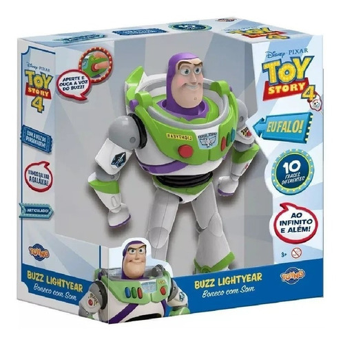 Boneco Buzz Lightyear Com Som Toy Story 4 Toyng 38169 Orig.