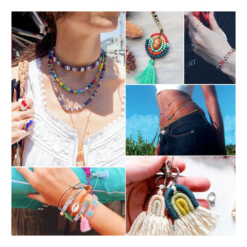 Kit De Bricolaje Accesorios De Pulsera Hilo Con Cuentas Herr