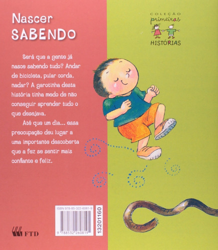 Livro Nascer Sabendo, Ronaldo Simões Coelho, Editora Ftd