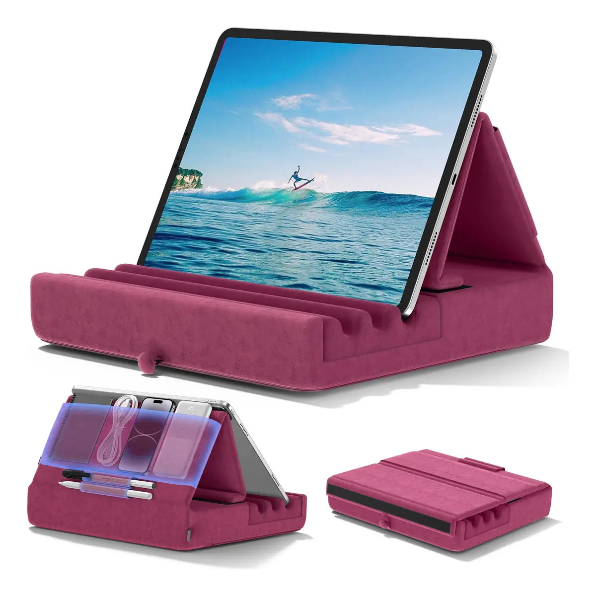 Kdd Soporte De Almohada Para Tableta, Soporte Plegable Para