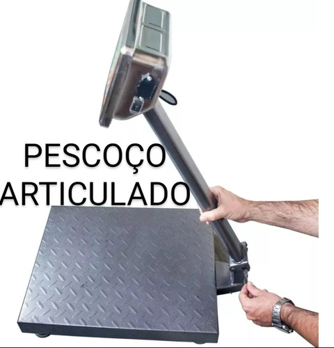 Balança Digital 200kg Plataforma Reforçada 40x30cm C/bateria