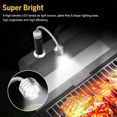 Set 2 Luces Led Magnéticas Parrilla Con Estuche (a Pilas)