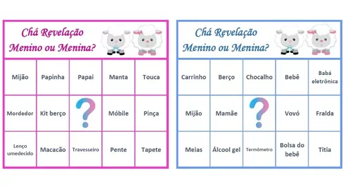 104 Cartelas Bingo Chá De Bebê Tema Menino Chuva De Amor Pdf