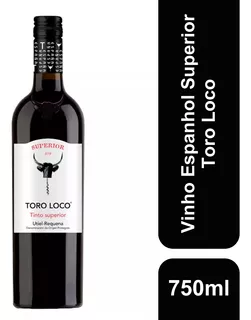Vinho Espanhol Superior Dop Utiel Requena 750ml Toro Loco