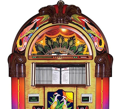 Imagen 3 de 7 de Rockola Bubbler Cd Peacock Jukebox Con Bluetooth §