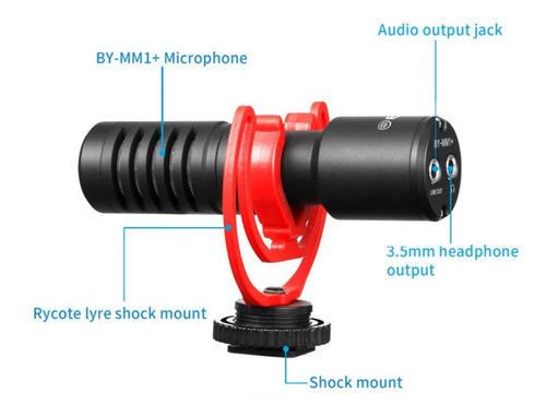 Imagem 4 de 4 de Microfone Boya By-mm1 Plus P/ Câmera Dslr Smartphone