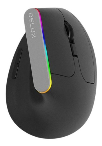 Mouse Delux M618c Ergonómico Vertical 6 Botones Rgb 1600 Dpi