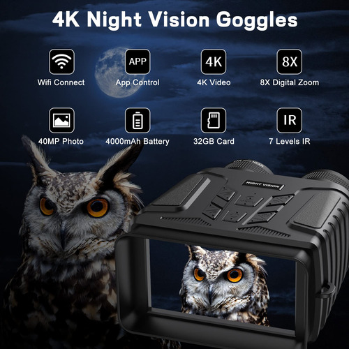 Gafas De Visión Nocturna 4.5 Infrarrojas Con Wifi
