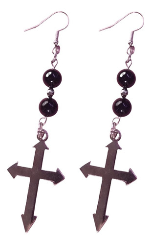 Aros Vampire Cross Long Cruz Aesthetic Goth Dark Coquette