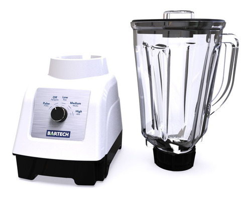 Licuadora 750w Vidrio 2l Perilla 3vel Bartech B3 Blanca