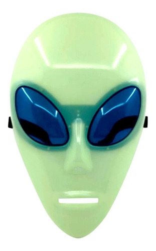 Careta Extraterrestre Neon Fluo Disfraz Halloween Máscara