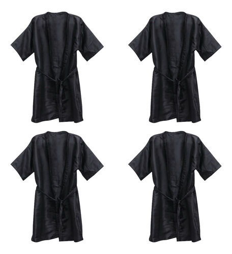Conjunto De 4 Camisones Black Gown Para Mujer Con Capa De Ti