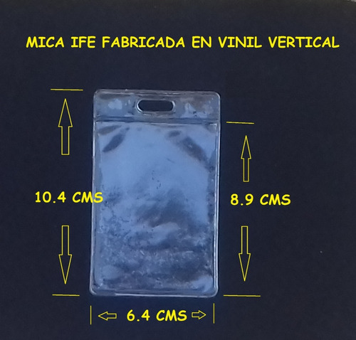 Mica Porta Gafet Vertical Tamaño Ife 100 Piezas Con Envio 
