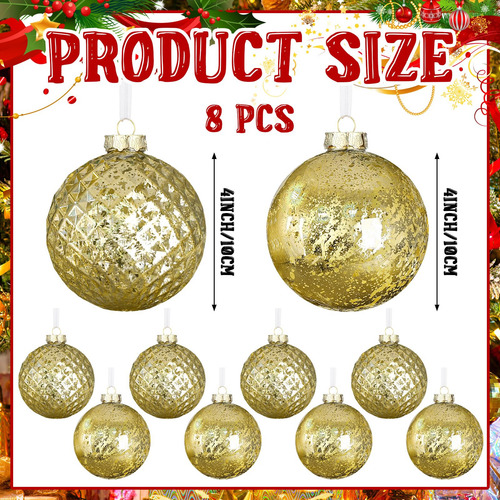 Bolas De Navidad Grandes 10 Cm, Decoraciones Inastillables