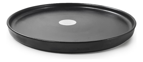 Set X 12 Plato Playo Porcelana Corona Rustic 27,9 Cm Negro Rustic Pluto Reactivo