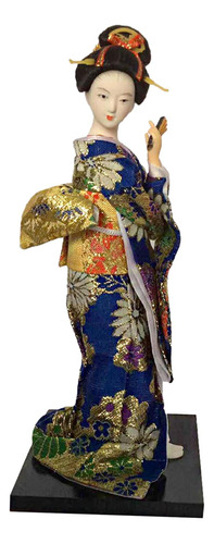 Muñeca Geisha Con Kimono Japonés, Estatua Asiática,