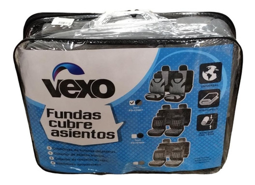 Imagen 2 de 2 de Funda Universal Cubre Asiento Negro/gris Tela