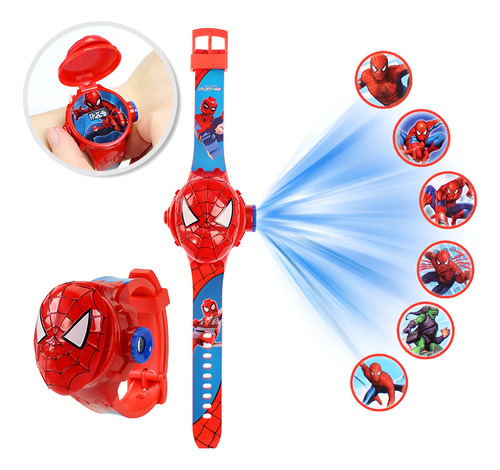 Relógio Infantil Projetor De Imagens Homem Aranha