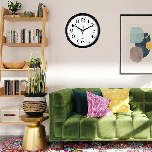 Reloj De Pared Silencioso, 12 Pulgadas De Movimiento