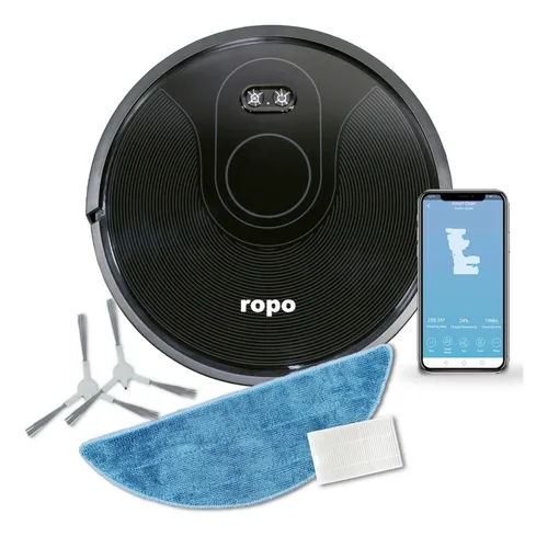 Robô Aspirador Ropo Glass 3 + Refil Cor Preto