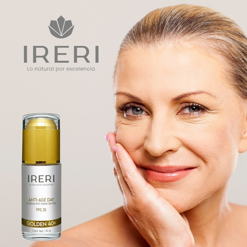Imagen 9 de 9 de Crema Facial Antiarrugas Antiedad De Día Con Fps 35 Piel Madura 40+ Para Todo Tipo De Piel Línea Golden Ireri ®