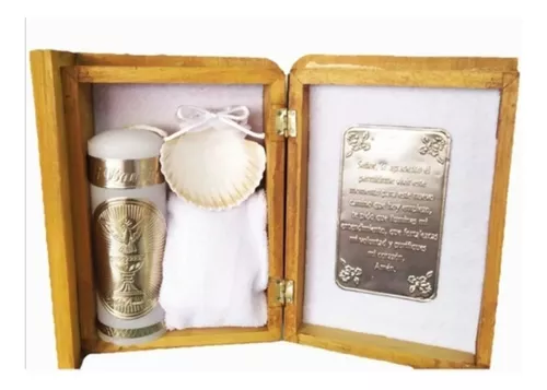 Kit de Bautizo, Kit de bautizo de bautizo, kit católico hecho a mano con  toalla, rosario, vela de bautismo y concha de bautismo, kit de bautizo con