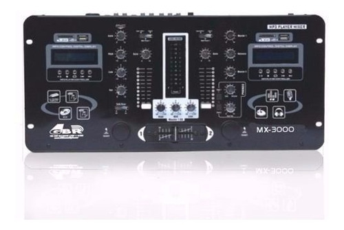 Consola Mixer Reproductor Usb Gbr Mx-3000 Mp3 3ch Dj