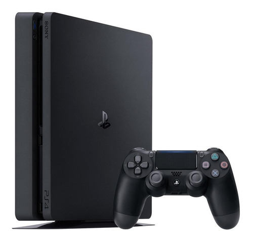 Sony PlayStation 4 Slim 1TB Mega Pack: Grand Theft Auto V Premium Edition/God of War/Death Stranding cor  preto-azeviche
