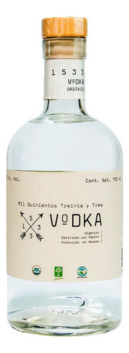 Vodka Orgánico 1533 Destilado (con Pepino)