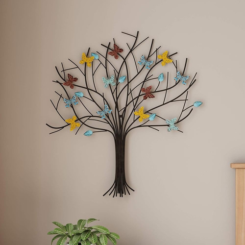 Lujoso Hogar Árbol De La Vida Arte De Pared De Metal Pintado