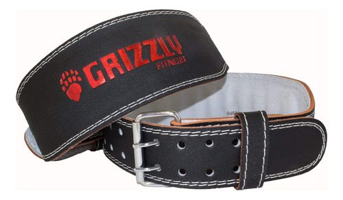 Grizzly Fitness Cinturon Acolchado De Cuero Genuino De 4 Pul
