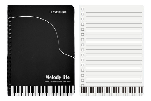Cuaderno Con Piano De Cola A5, 20x14 Cm, Pack De 3