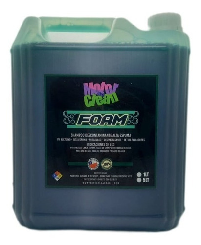Shampoo Foam Ph Alcalino Motor Clean 5 Lt.