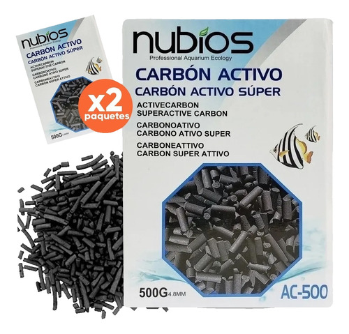 Carbón Activado Bolsita Filtro Acuario Pecera Nubios 500g