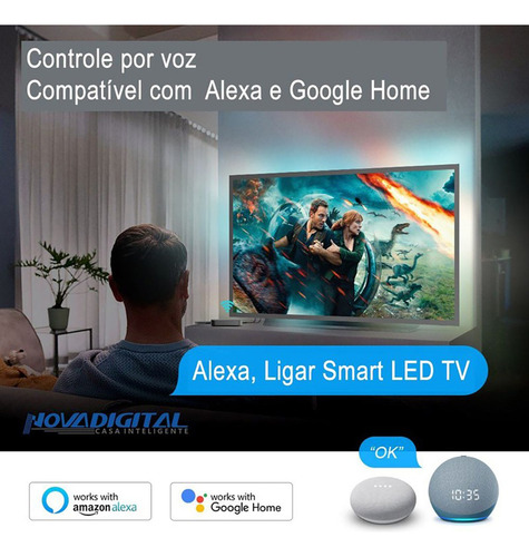 Fita De Led Ambilight Tv Rgb Wi-fi Smartlife Alexa 40-50 Pol Rgb