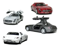 Comprar Juego De 4 Mercedes Benz Sls Amg Escala 136 Gris Rojo Platea