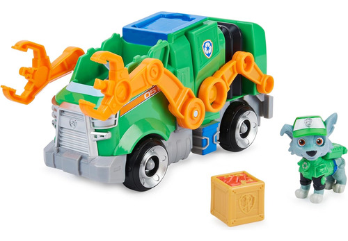 Paw Patrol, Rockys Deluxe Movie Transforming Toy Car Con Fig