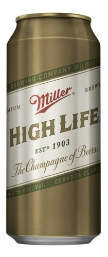 Cerveza Miller High Life 473 Ml - Pack 12 Latas