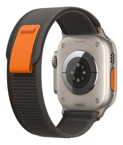 Correa Trail Para Apple Watch 42 / 44 / 45 & Ultra - Color Gris / Naranja - Marca CELLBOX