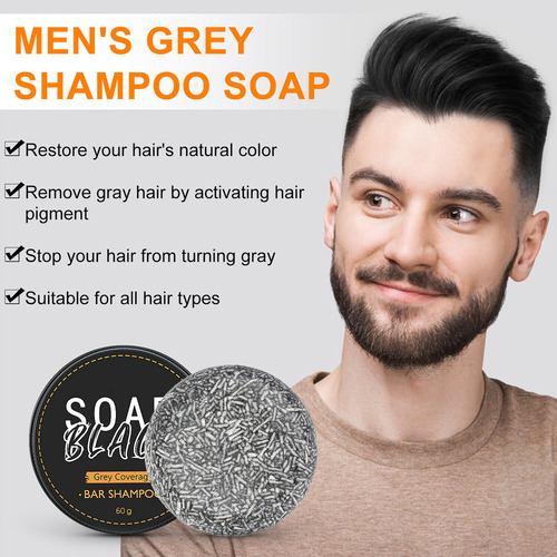 M Shampoo E Sabonete 4 Peças Para Cobrir Cabelos Brancos,